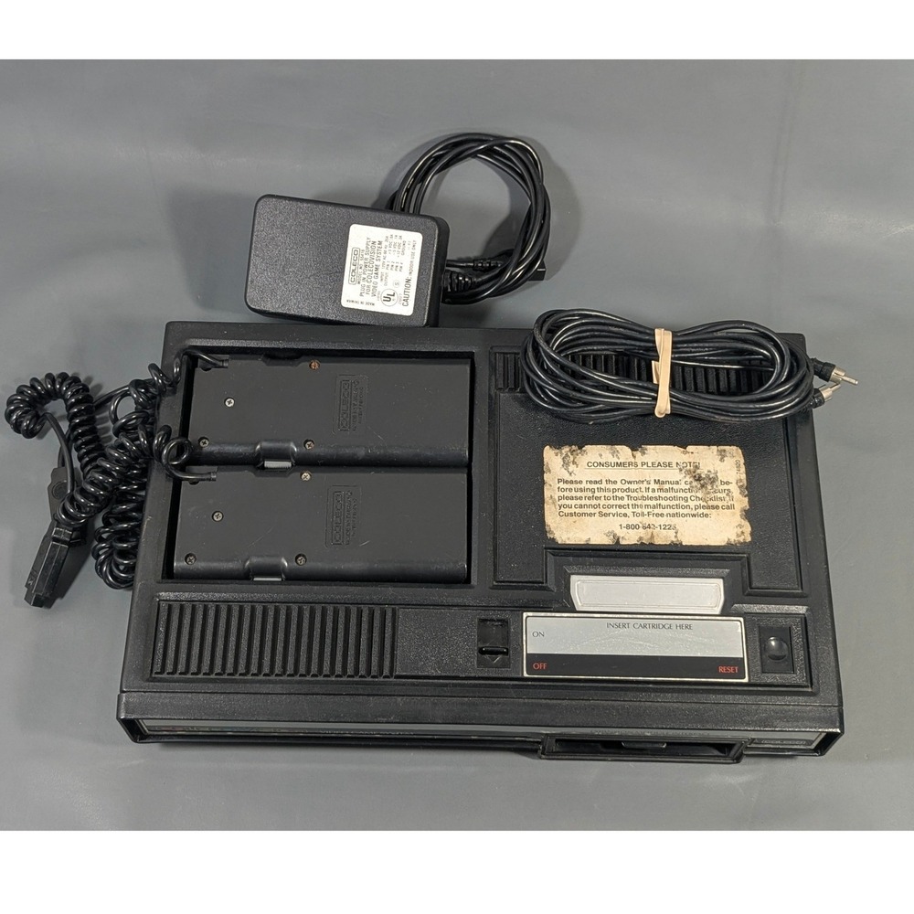 Vintage ColecoVision Video Game System Console 2 Controllers Power Supply Parts